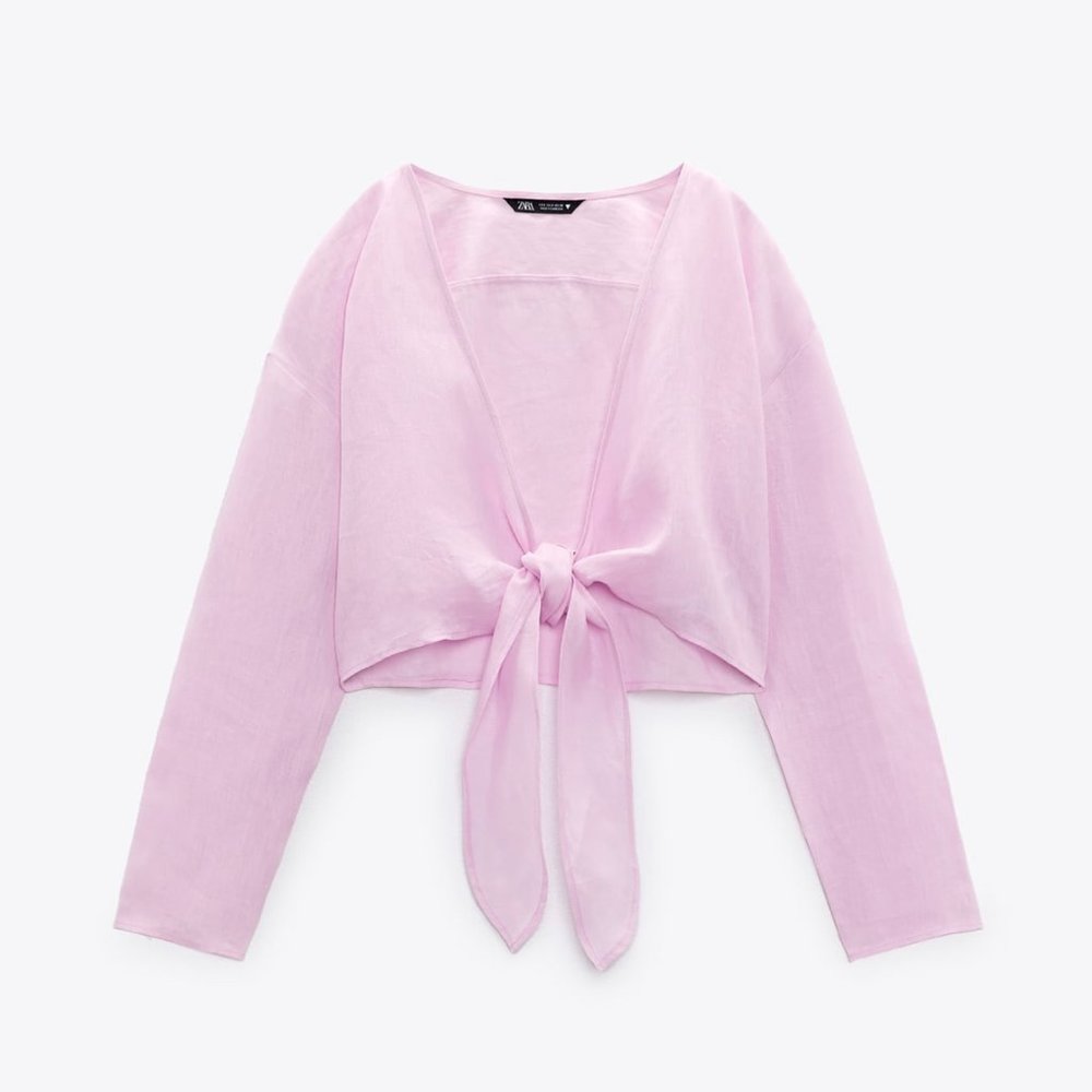 Linen Shirt With Knot - SOLD OUT